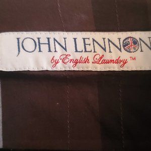 JOHN LENNON BRITISH LAUNDRY BUTTON SHIRT PLAID M
